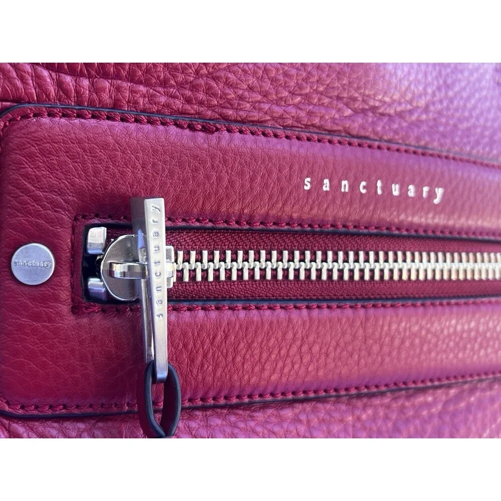 Sanctuary Hero Tote Red Pebbled Leather Satchel Shoulder Bag Nordstrom